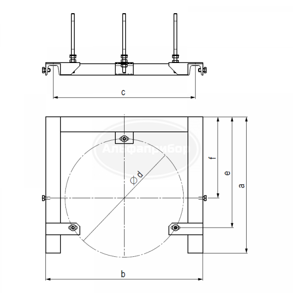 Рама несущая Dn=300мм W=8,1кг сталь