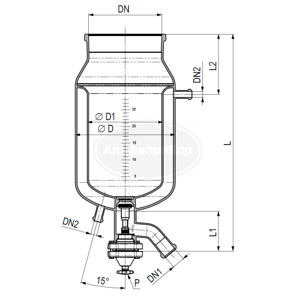 Затвор донный ручное управление DK DN50
