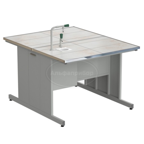 Стол островной с подводом воды 1212х1500х900 мм (1 комплект), раб. поверхность - керамика