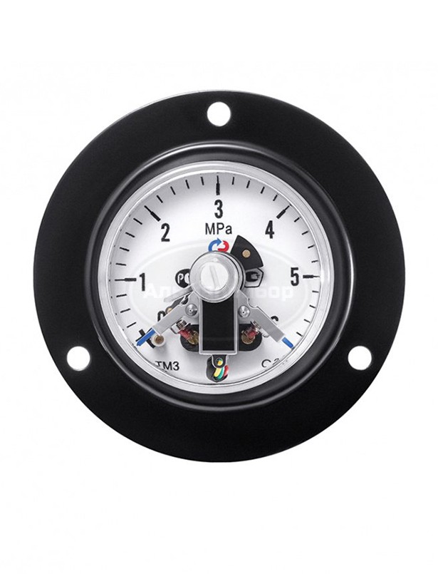 Манометр ТМ-310.05 (осевой с передним фланцем и электроконтактной приставкой)
