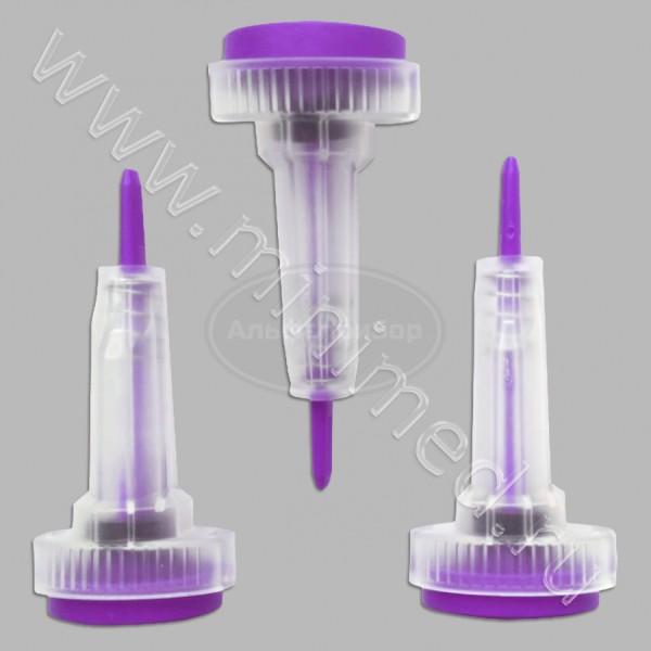 Ланцет Prolance Max Flow, глубина прокола 1,6 мм, лезвие 1,5мм, сиреневый, упаковка 200шт