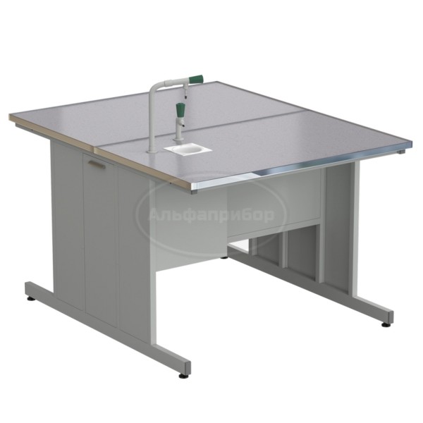 Стол островной с подводом воды 1212х1500х900 мм (1 комплект), раб. поверхность - монолитный керамогранит