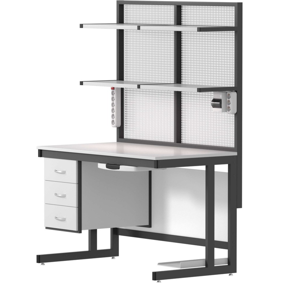 СР-120.64.76.ПЛС  Стол лабораторный радиомонтажный