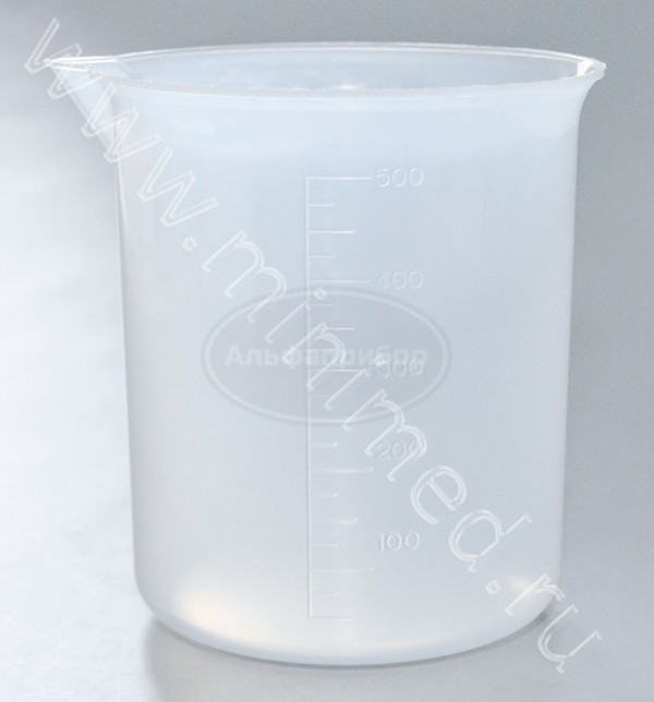 Стакан с носиком градуированный 500мл, п/п, упаковка 100шт