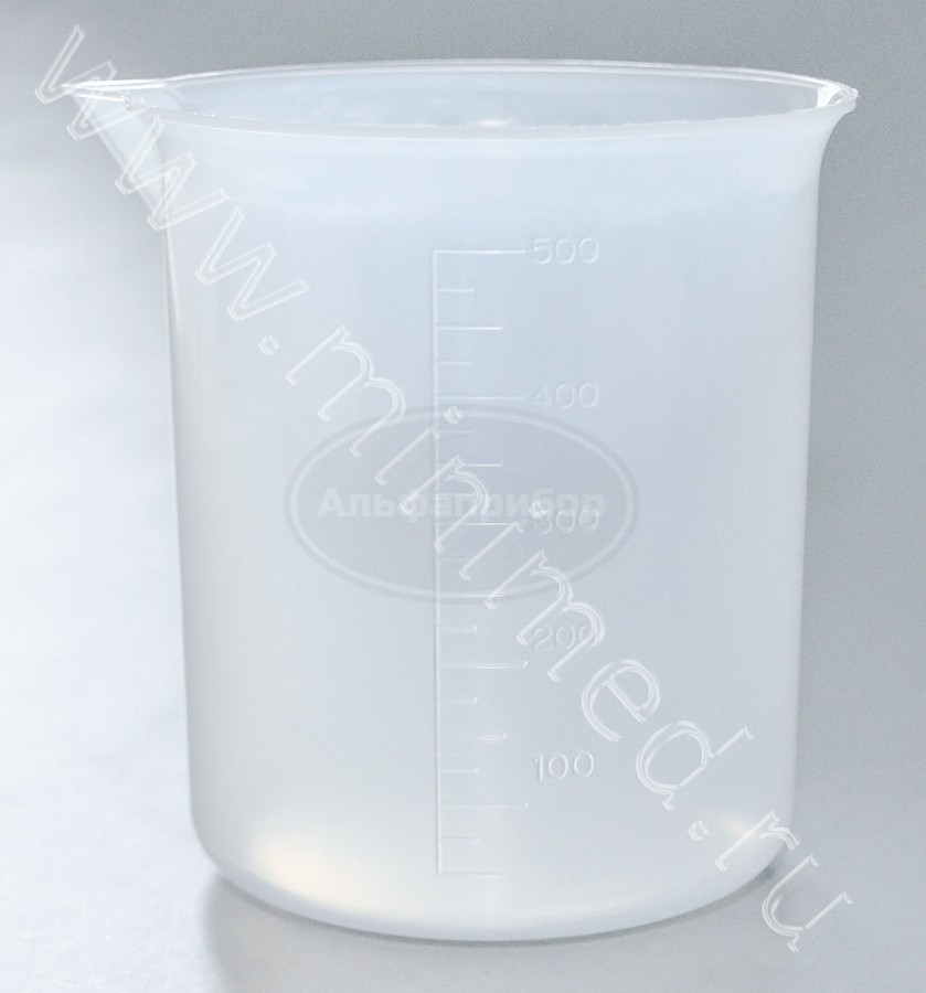 Стакан с носиком градуированный 500мл, п/п, упаковка 100шт