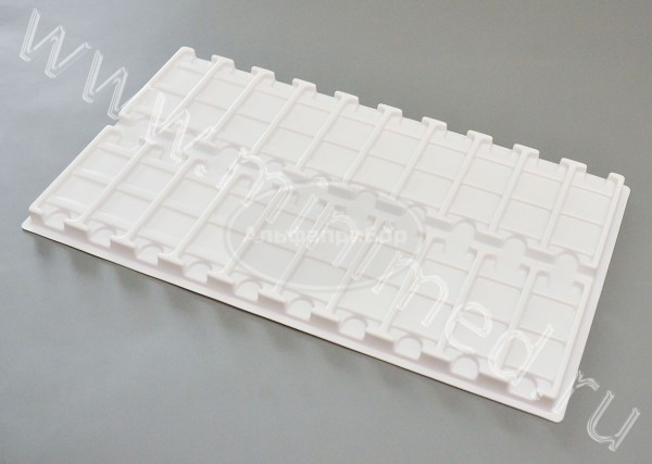 Планшет для предметных стекол на 20 мест, п/с, МиниМед, упаковка 1/30шт