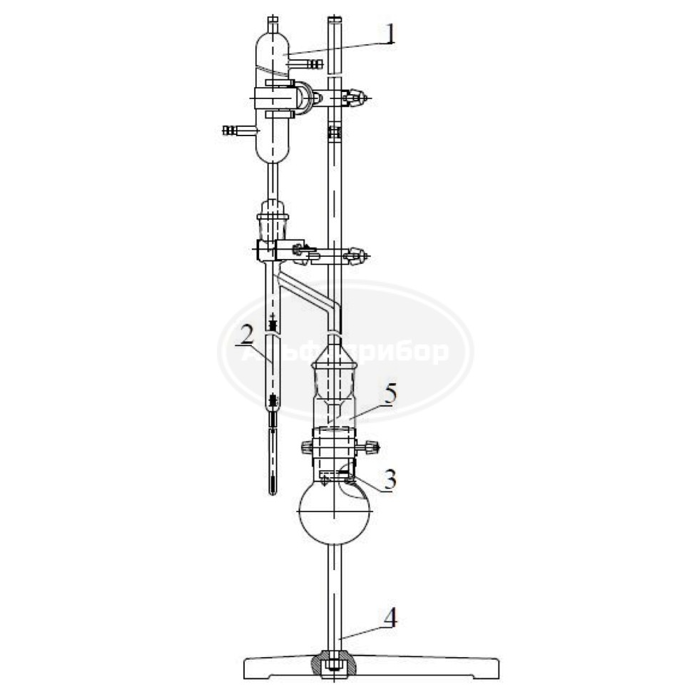 Прибор Закса колба 500 КШ 64/45 лов. 10мл со штативом
