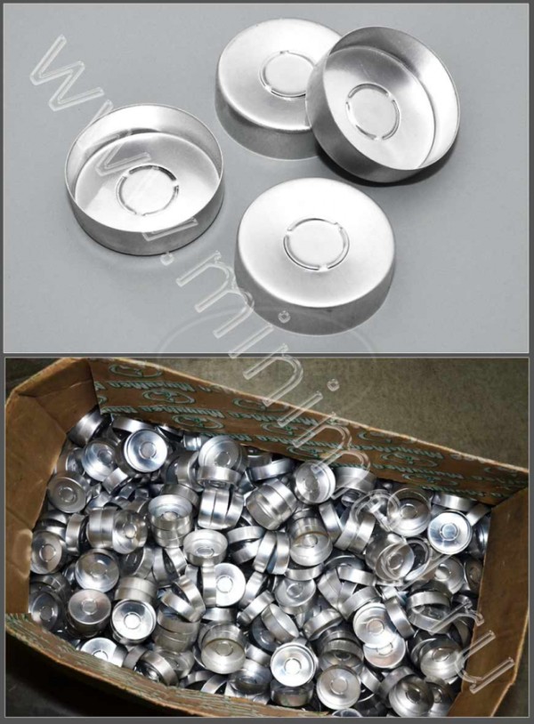 Колпачок алюминиевый 12Б34 (К-3-34) медицинский прошедший престерилизационную очистку, упаковка 500/5тыс.шт