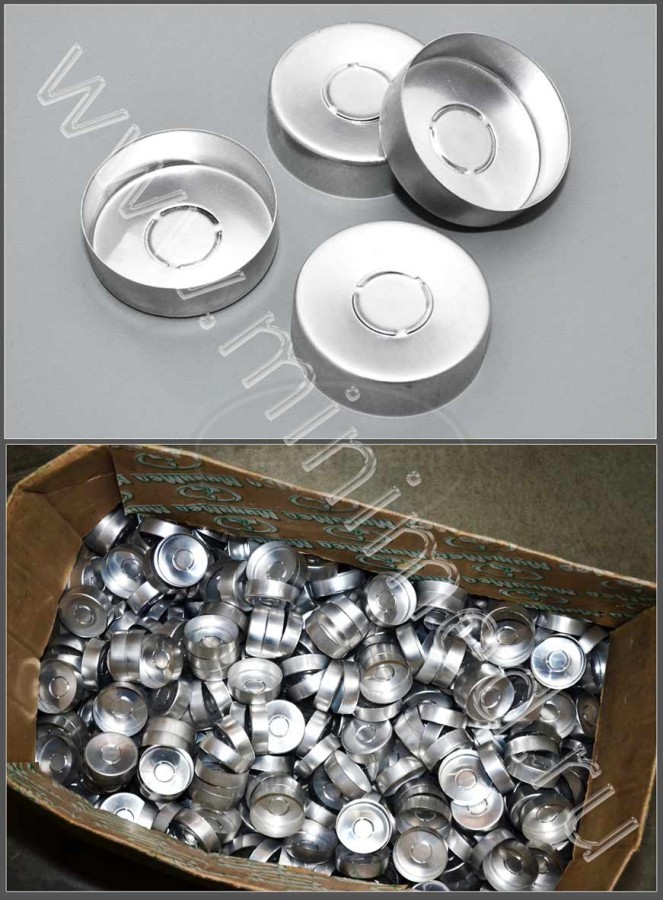 Колпачок алюминиевый 12Б34 (К-3-34) медицинский прошедший престерилизационную очистку, упаковка 500/5тыс.шт