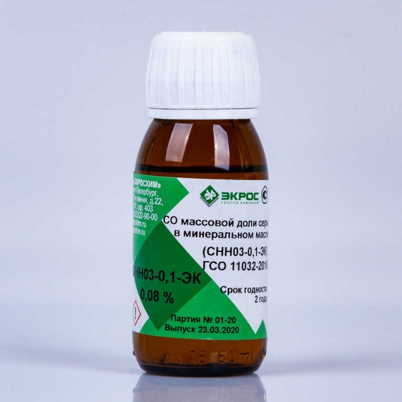СНН03-0,1-ЭК ГСО 11032-2018 МСО 2235:2020 (0,06-0,1%) 0,08%, фасовка 50 мл
