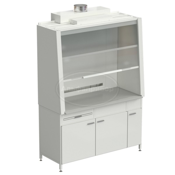 Шкаф вытяжной без подвода воды с ВЗБ светильником 1520х750х2160 мм, раб. поверхность - Durcon