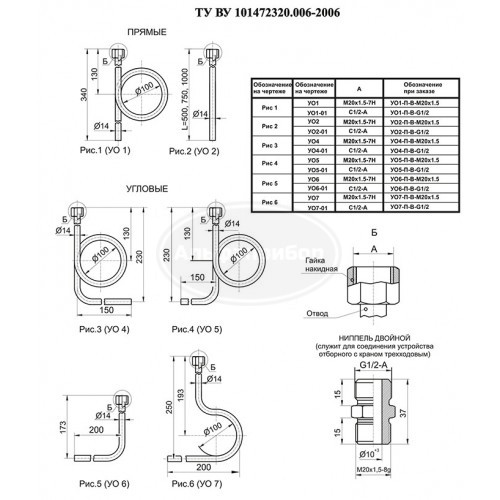 Устройство отборное УО2 L 750