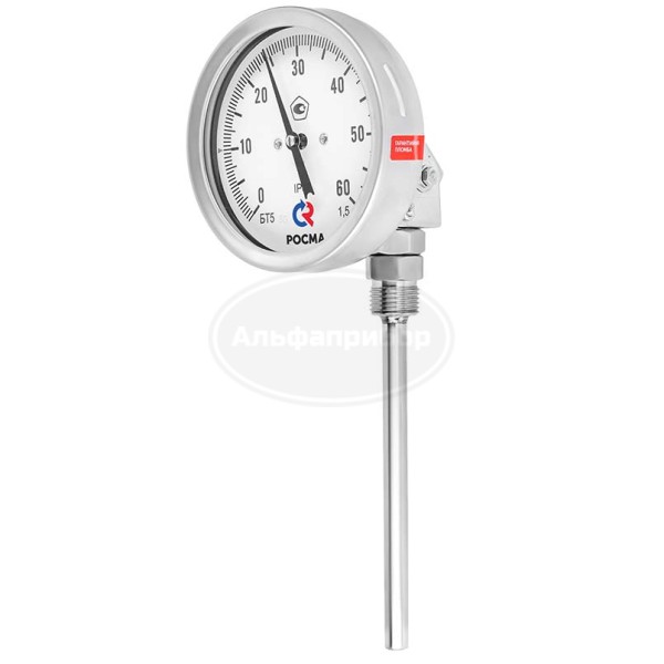 Термометр коррозионностойкий с возможностью гидрозаполнения силиконом (универсальное присоединение) БТ-54.220 Силикон