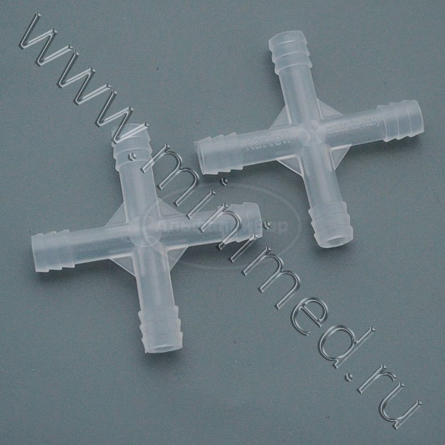 Переходник крестообразный, наружный диаметр 6 мм, п/п, Kartell, упаковка 10шт