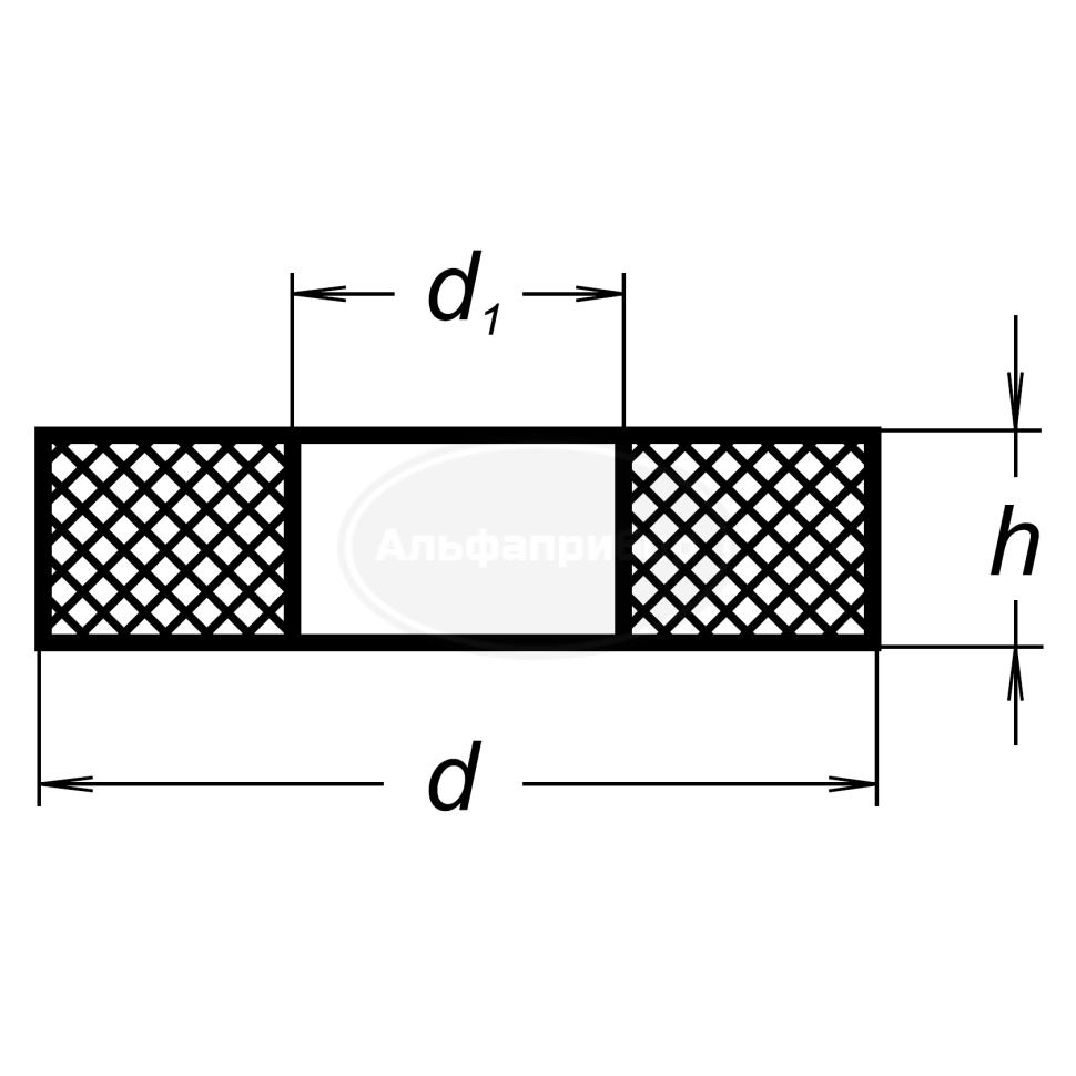 Прокладка уплотнительная силиконовая с отверстием 23*10*5мм